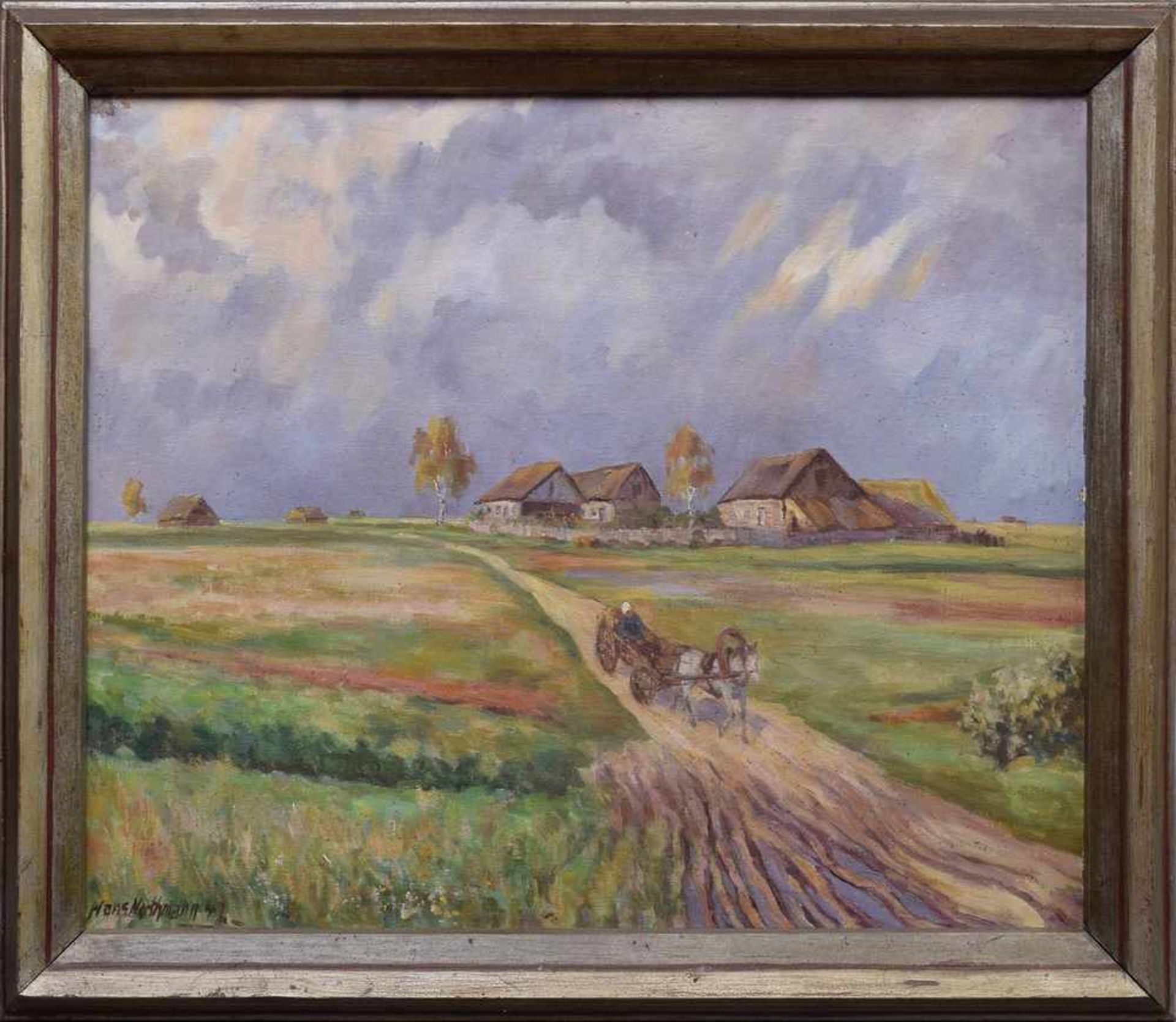 Northmann, Hans (1883-1972) "Russisches Dorf bei Smolensk" 1942, Öl/Leinwand, u.l.sign./dat. "Sept. - Bild 2 aus 6