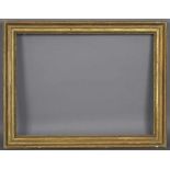 Klassizistischer Goldrahmen mit Blattfries, übervergoldet, 36,5x48,5/4,5cm Classicist gold frame