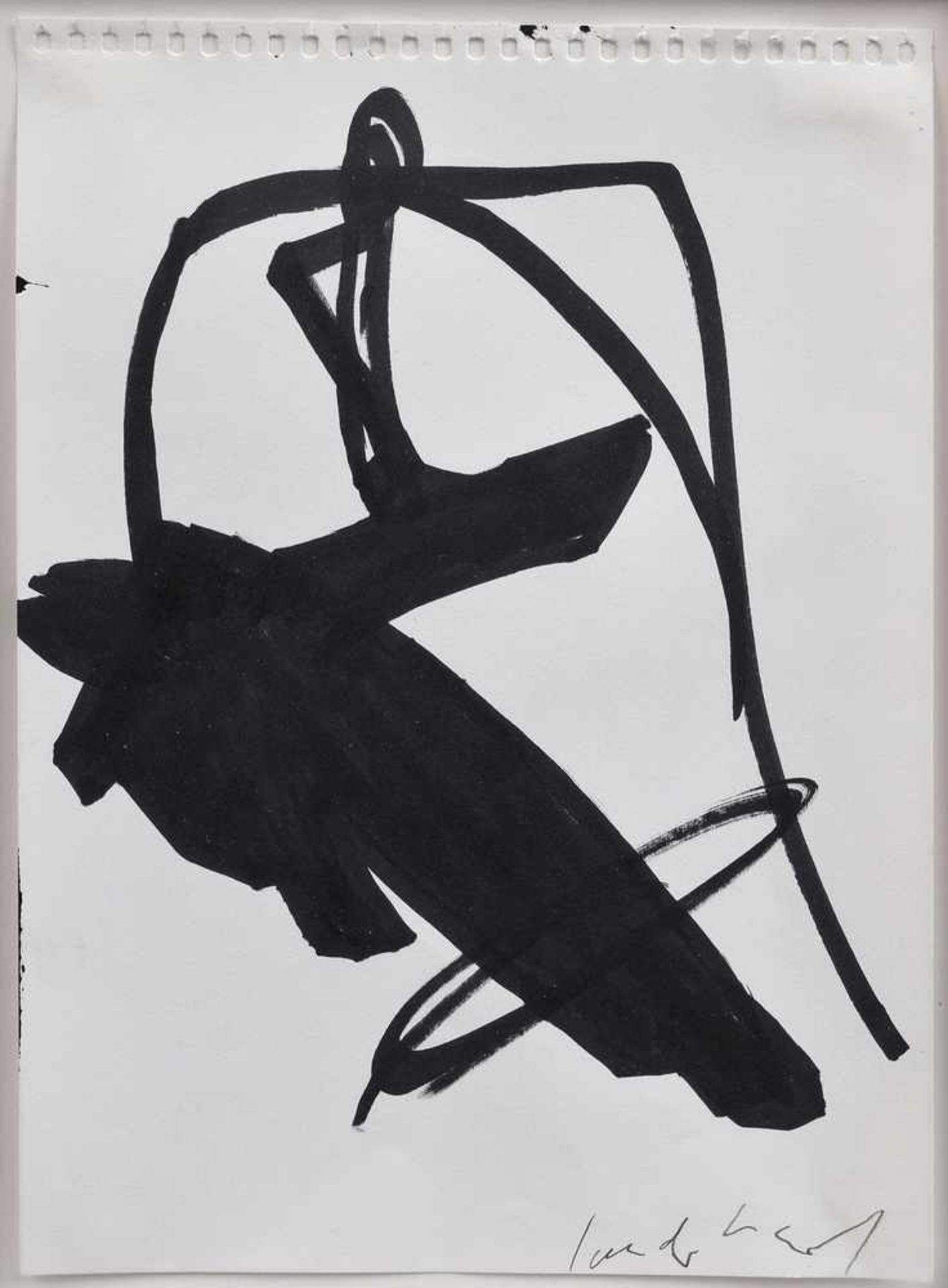 Sonderborg, K.R.H. (1923-2008) "Ohne Titel", Tusche/Papier, u.r. sign., 24x17cm (m.R. 50x42cm)