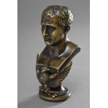 Bronze Büste "Napoleon mit Adler", sign. "Chaudet" (Antoine Denis Chaudet), H. 7,5cm Bronze bust ''