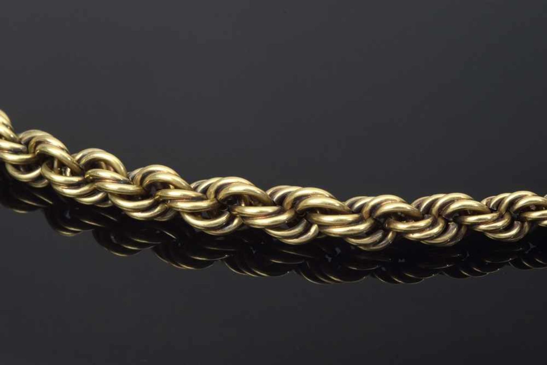 GG 585 Kordelkette, 10,3g, L. 48cm YG 585 Cord necklace, 10,3g, L. 48cm - Image 2 of 2