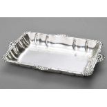 Rechteckige Schale mit Monogramm "FK", Herst.: Schrader, Silber 800, 334g, 27,5x17cm Rectangular