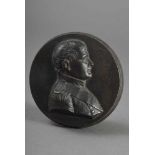 Rundes Eisen Relief "Napoleon", Ø 10cm Round iron relief ''Napoleon'', Ø 10cm