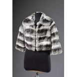 Chinchilla Kurzjacke mit schwarzem Satinfutter, Gr. 36/38Chinchilla short jacket with black satin