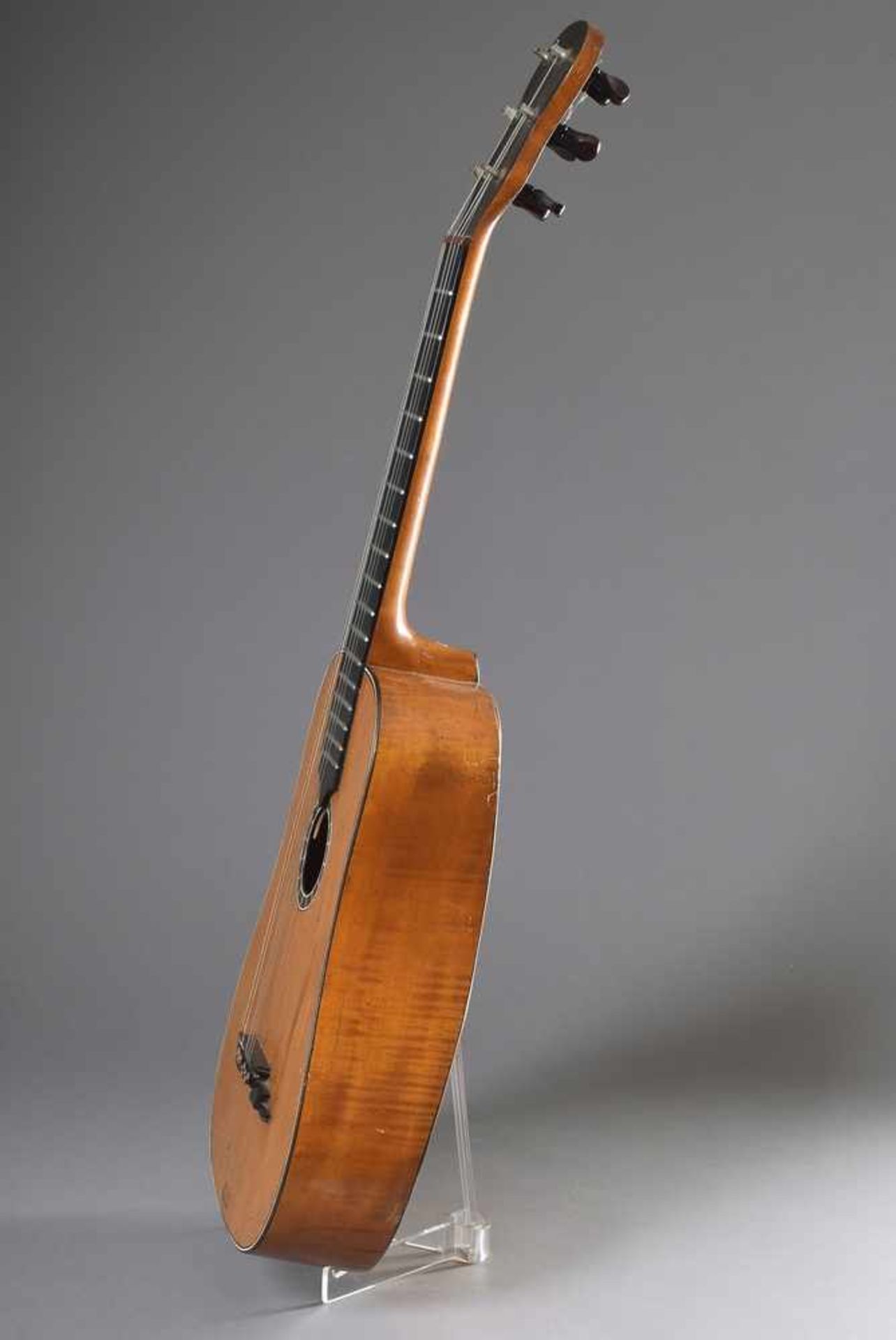 Rittberger Gitarre mit gewölbtem, gespäntem Boden, Göttingen um 1920/30, Ahorn Körper mit - Bild 2 aus 8