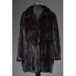 Blackglama Nerz Kurzjacke mit Reverskragen, Pelzwerk/Hamburg, Gr. 38Blackglama mink short jacket