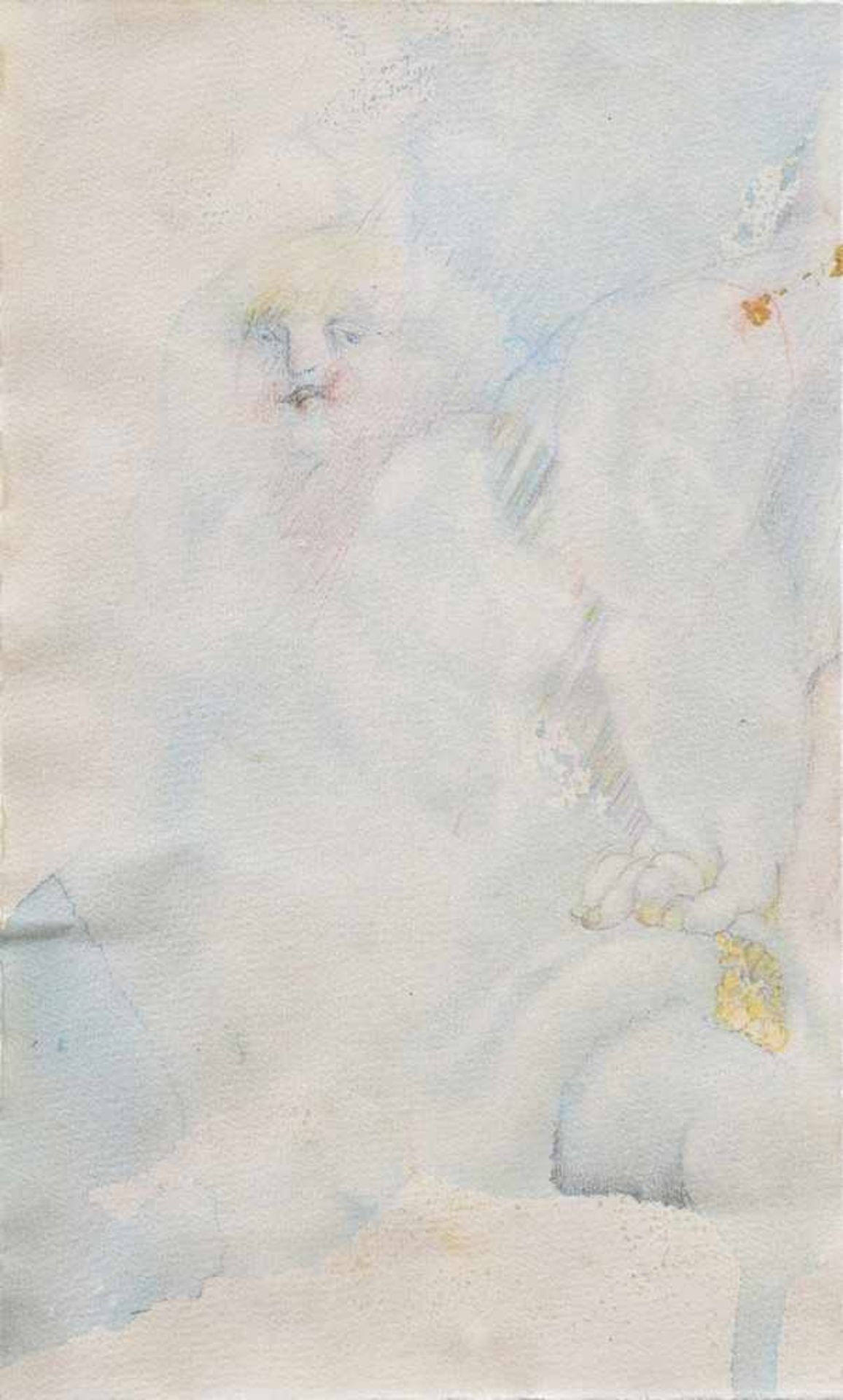 Unbekannter Künstler des 20.Jh. "Frauenakt", Aquarell/Papier, 24,5x15cm (m.R. 49,5x39cm)Unknown