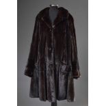 Darknerz Jacke mit schwarzem Seidenfutter, Monika Rahardt, Gr. 44+Dark mink jacket with black silk