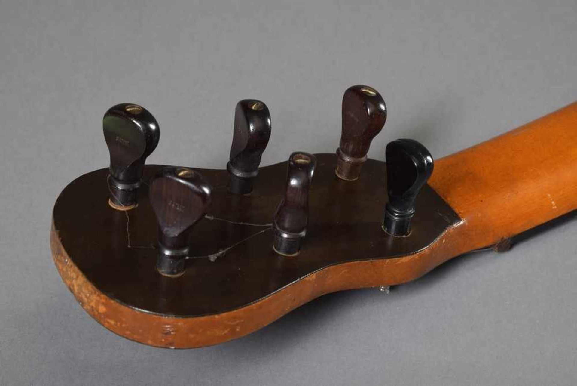 Rittberger Gitarre mit gewölbtem, gespäntem Boden, Göttingen um 1920/30, Ahorn Körper mit - Bild 7 aus 8