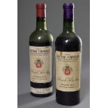 2 Flaschen 1945 "Chateau Fonréaud", Grand 1er Bourgeois Listrac, Appelation Haut Médoc controllée,