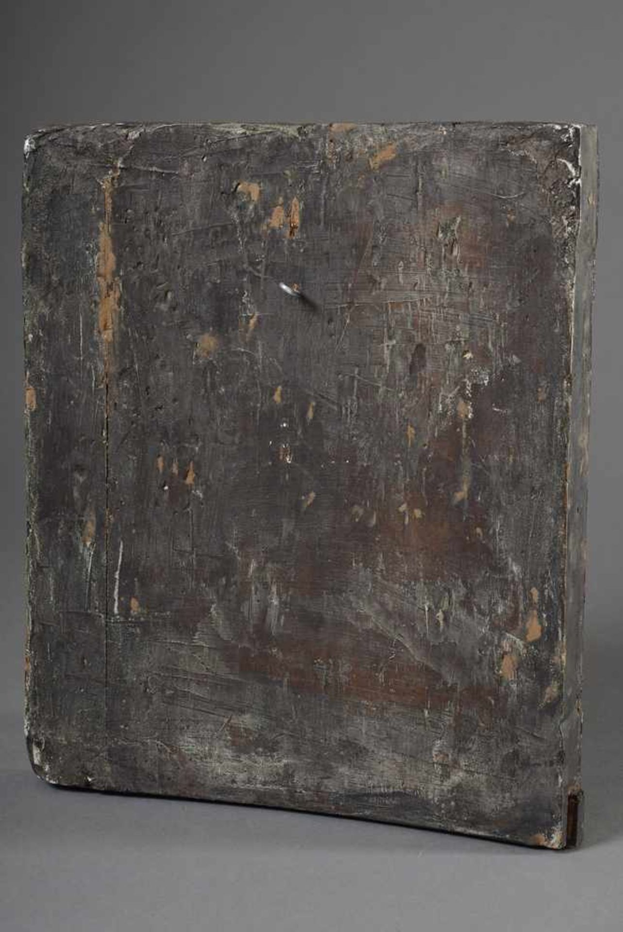 Ikone "Gottesmutter Pokrov", Eitempera auf Kreidegrung/Holz, 19.Jh., 35x30cm, kleine DefekteIcon '' - Bild 2 aus 5
