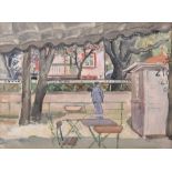 Kayser, Jean Paul (1869-1942) "Wirtschaft in Övelgönne", Aquarell/Papier, unsign., verso