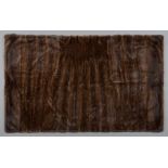 Mahagoninerz Decke mit dunkelbraunem Kashmirfutter, 105x175cmMahogany mink blanket with dark brown