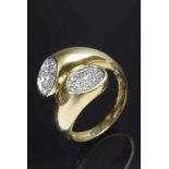 GG 750 Ring mit 38 8/8-Diamanten in WG gefasst (zus. ca. 0.20ct/VSI-SI/Wesselton), 9,14g, Gr. 59GG