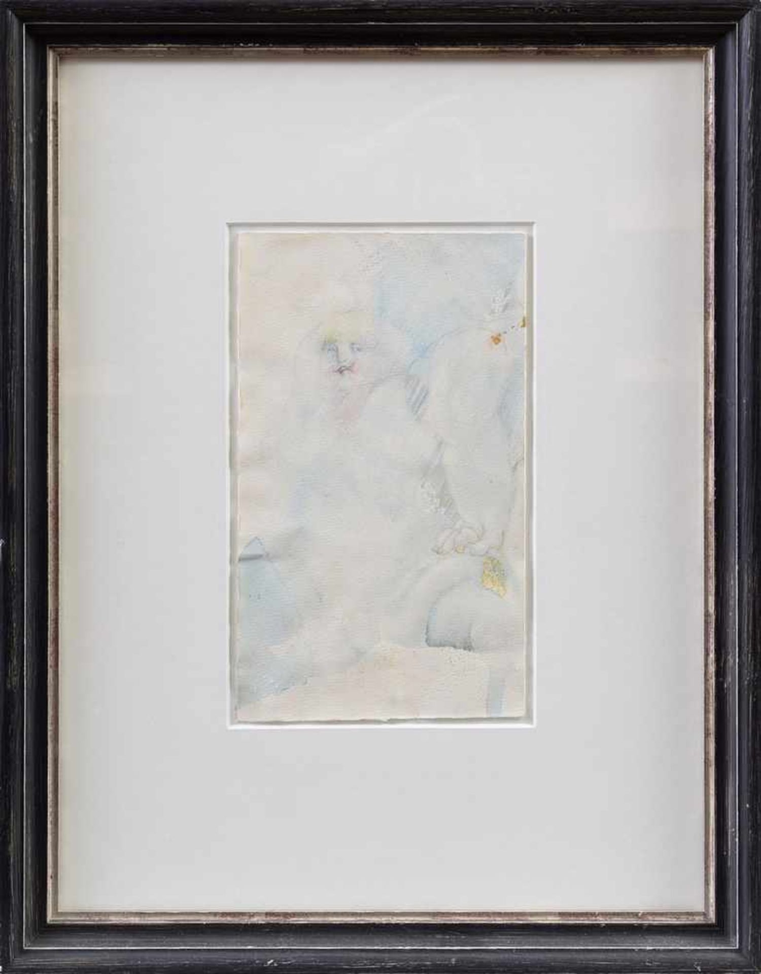 Unbekannter Künstler des 20.Jh. "Frauenakt", Aquarell/Papier, 24,5x15cm (m.R. 49,5x39cm)Unknown - Bild 2 aus 2