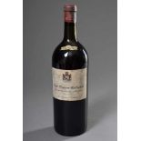 Magnum Flasche 1923 "Chateau Mouton Rothschild 2tes Gewächs Pauillac - Bordeaux", Händleretikett: