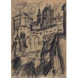 Löwengard, Kurt (1895-1940) "Toledo" 1921, Bleizeichnung auf braunem Papier, u.l. monogr./dat., u.r.