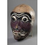 Maske "Affe", Holz, farbig gefasst, Lombok, Indonesien, 19x13cm, etw. ber./best., erworben 1977 in