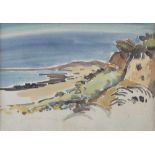 Sprotte, Sigward (1913-2004) "Kliffende - Sylt", Aquarell/Papier, verso bez./gestempelt, 39x57cm (