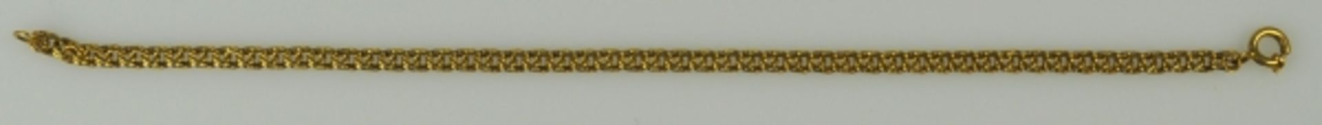 FEINE ARMKETTE durchbrochene Glieder mit Ringverschluß, Gelbgold 18ct, 3,8g, L 17cm