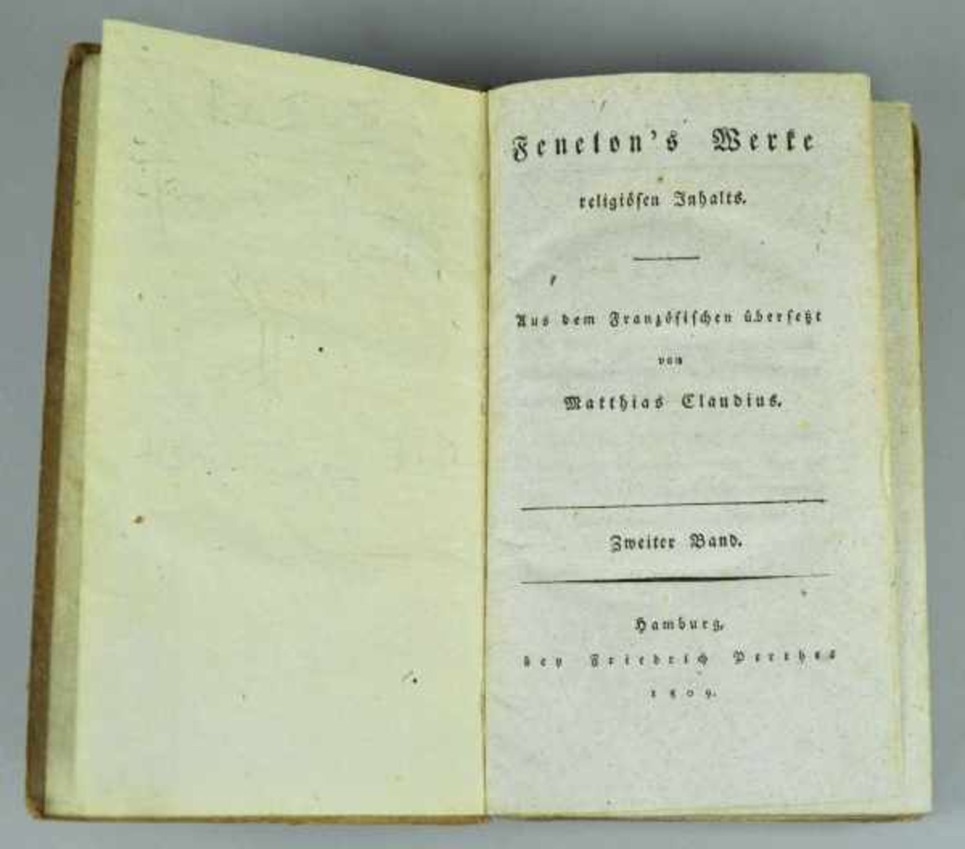 RELIGION Fenelon, F.: "Fenelon's Werke religiösen Inhalts", Bd 2 u. 3, Hamburg 1809 - Bild 3 aus 3