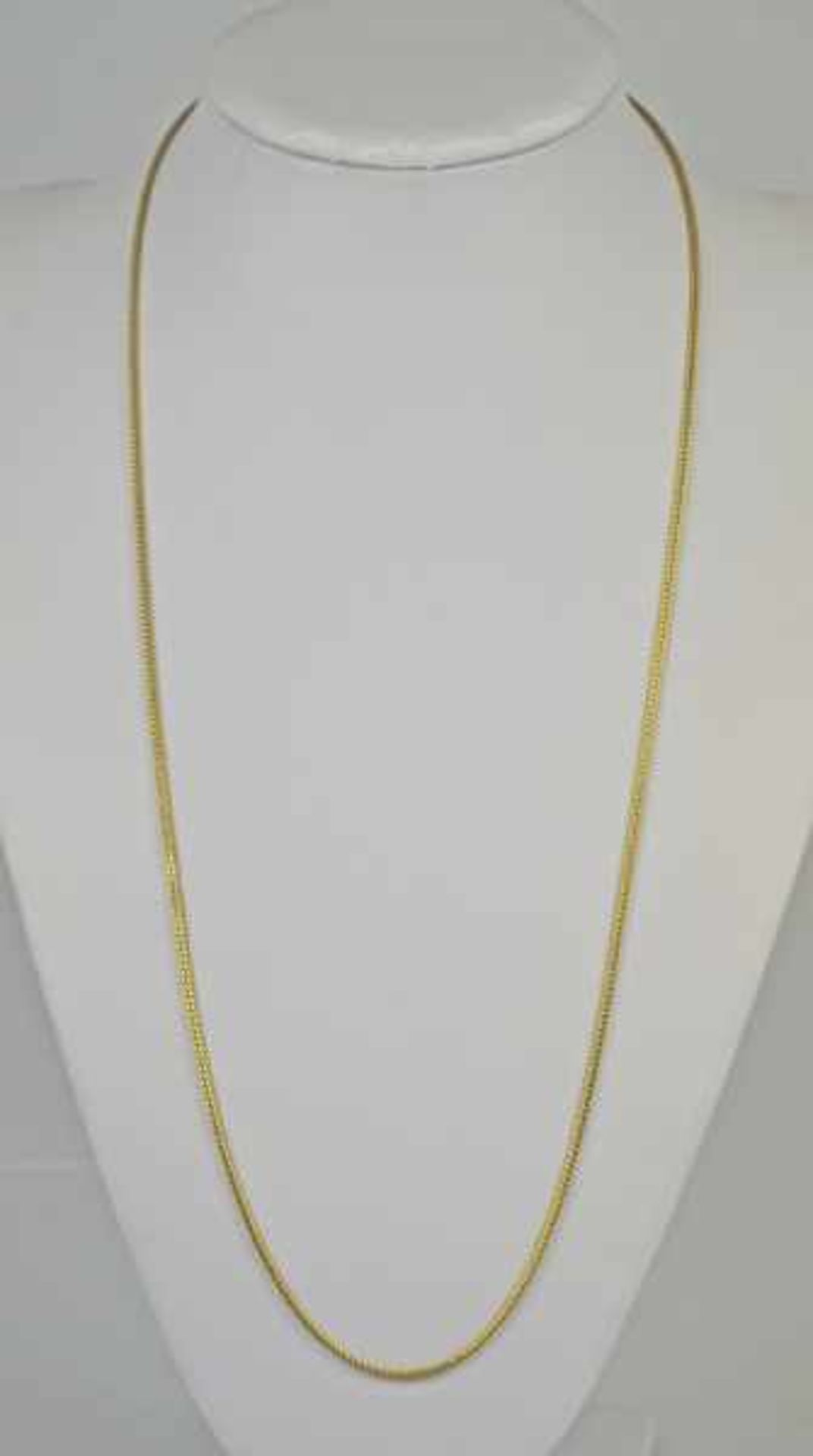 LANGE KETTE in Schnuroptik mit Hakenverschluss, Gelbgold 18ct, 17,7g, L 74cm - Image 3 of 3