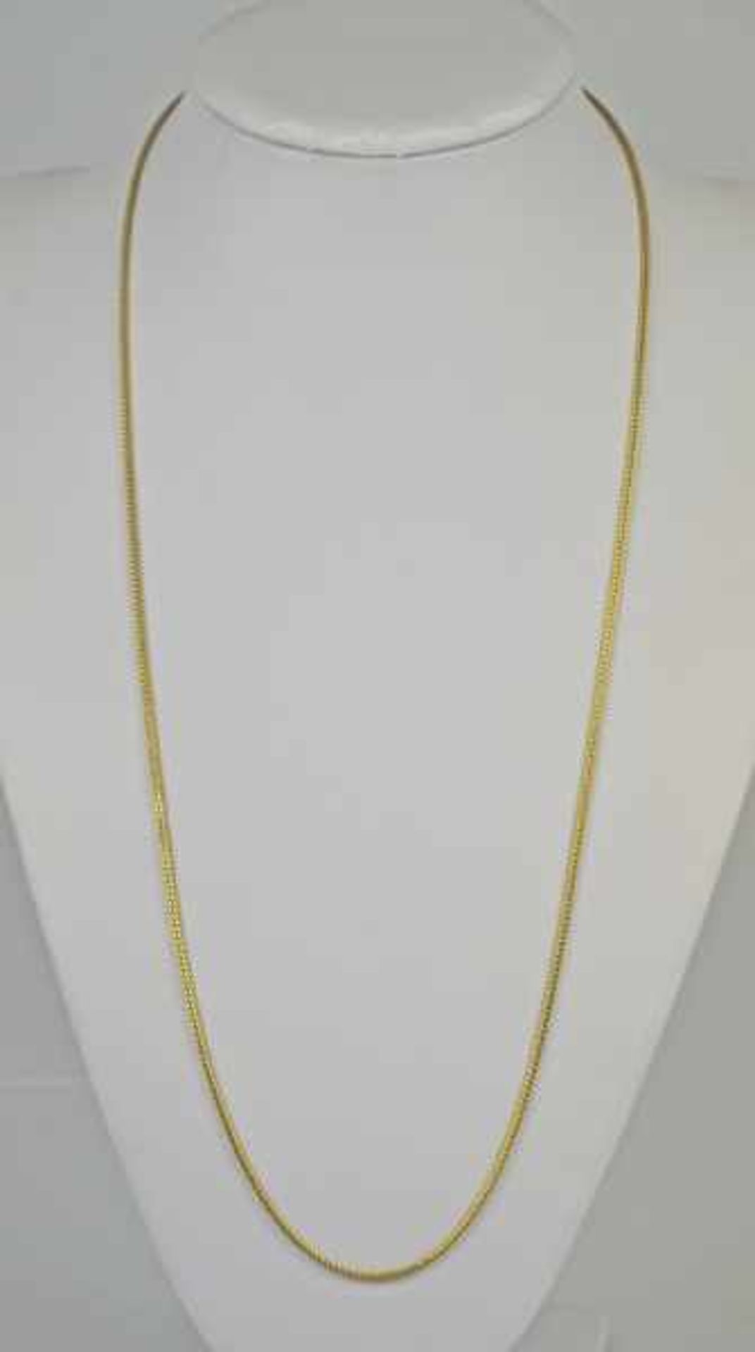 LANGE KETTE in Schnuroptik mit Hakenverschluss, Gelbgold 18ct, 17,7g, L 74cm - Bild 3 aus 3