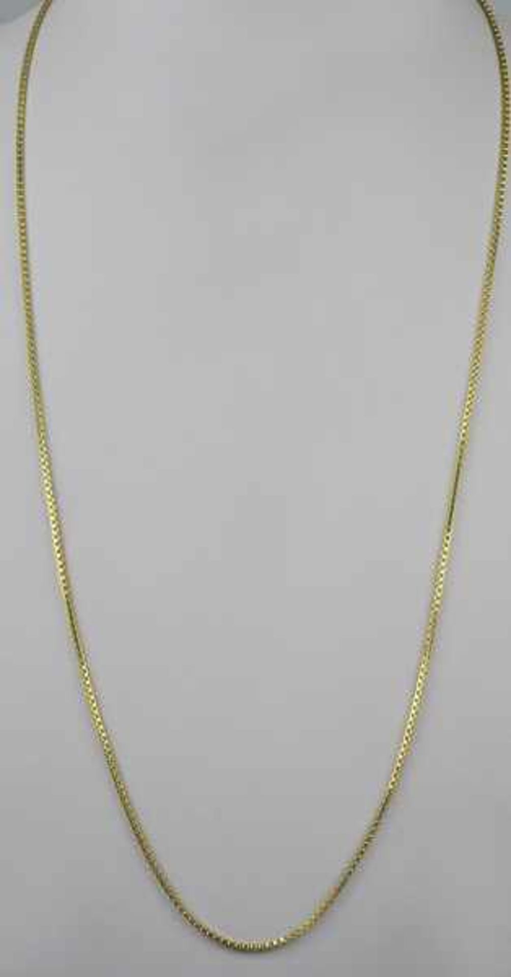 LANGE KETTE mit Ringverschluß, Gelbgold 14ct, 11,4g, L 70cm - Bild 2 aus 2