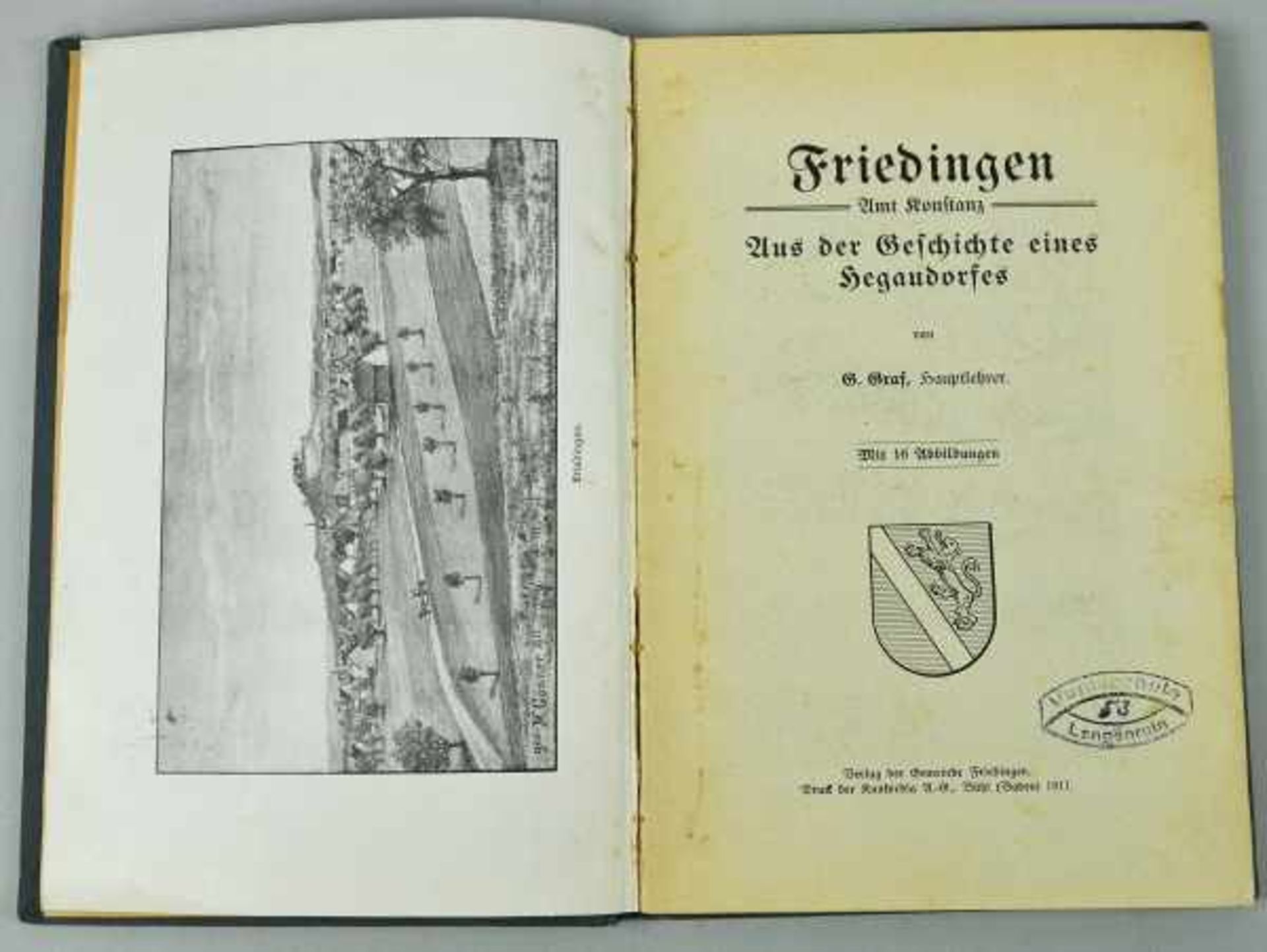 BODENSEE/HEGAU Graf, G.: "Aus der Geschichte eines Hegaudorfes", 8°, 1 nn. Blatt, 136 Seiten, 2nn.