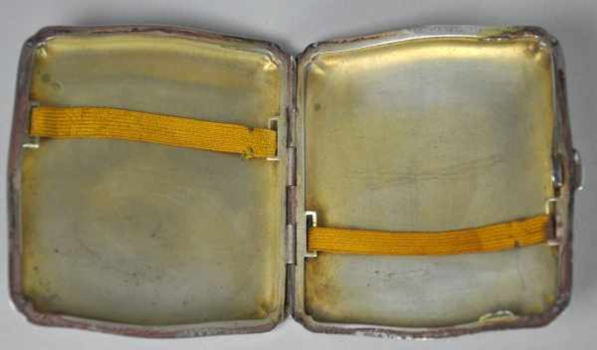 ETUI rechteckig mit leicht geschwungenen Ränder, Wilhelm T. Binder, Silber 835, 96gr, 9x8cm - Bild 2 aus 3