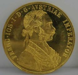 GOLDMÜNZE Franz Josef von Österreich 4 Dukaten, 13,9g