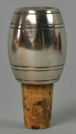 FLASCHENKORKEN als Fass modelliert, Silber 925, L 8cm