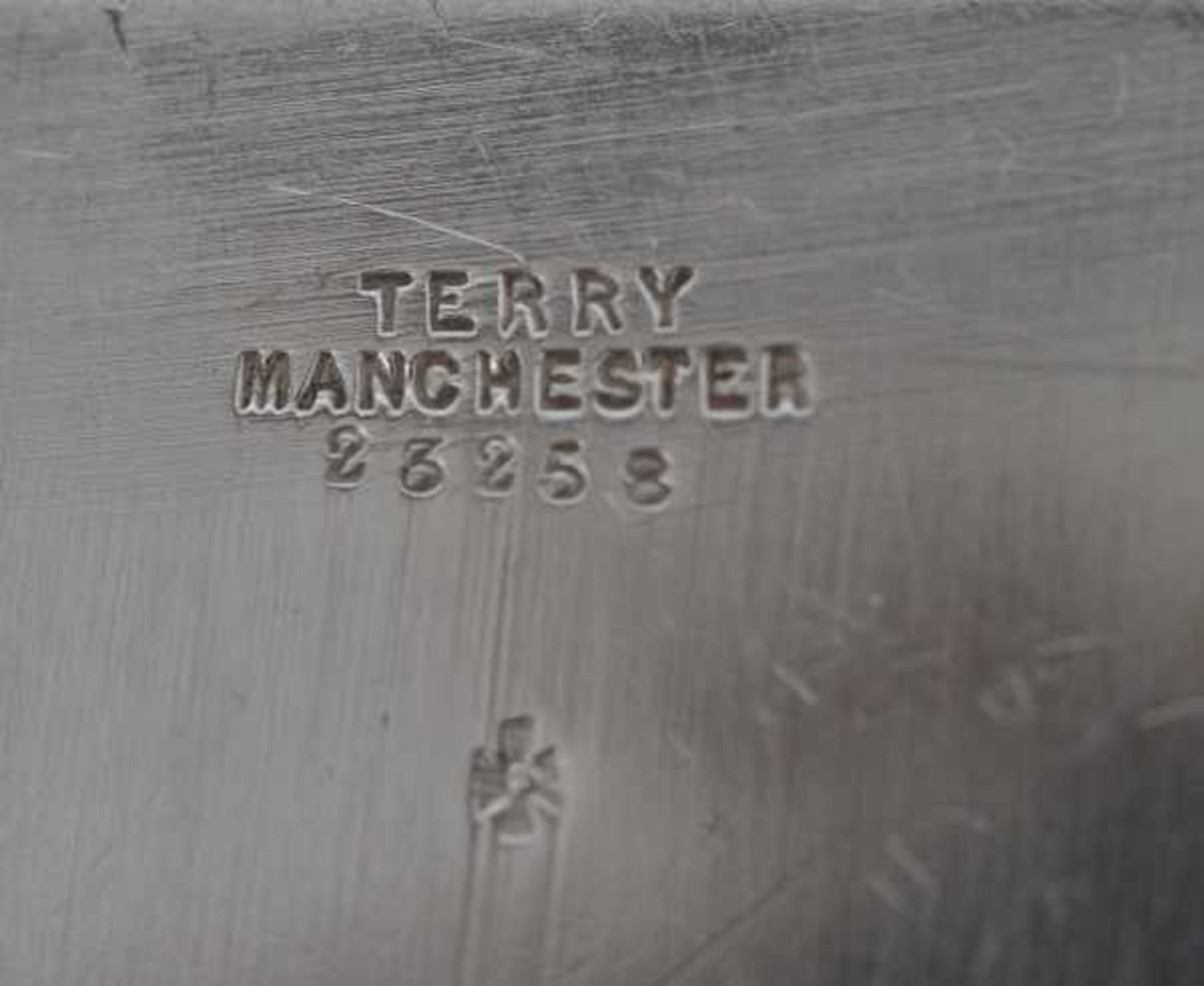 SERVIERSCHALE rechteckige Form, Deckel mit abnehmbaren Griff, verzierte Ränder, England, Terry - Bild 4 aus 4