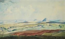 MÖRITZ Karl (1896 München - 1963 Blumenfeld) "Weite Landschaft" mit Feldern, Wäldern u.