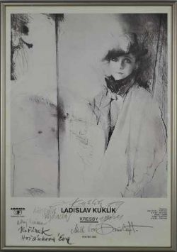 AUSSTELLUNGSPLAKAT "VLADISLAV KUKLIK" Digitalprint zur Ausstellung im Mai ("Kveten") 1989, mit