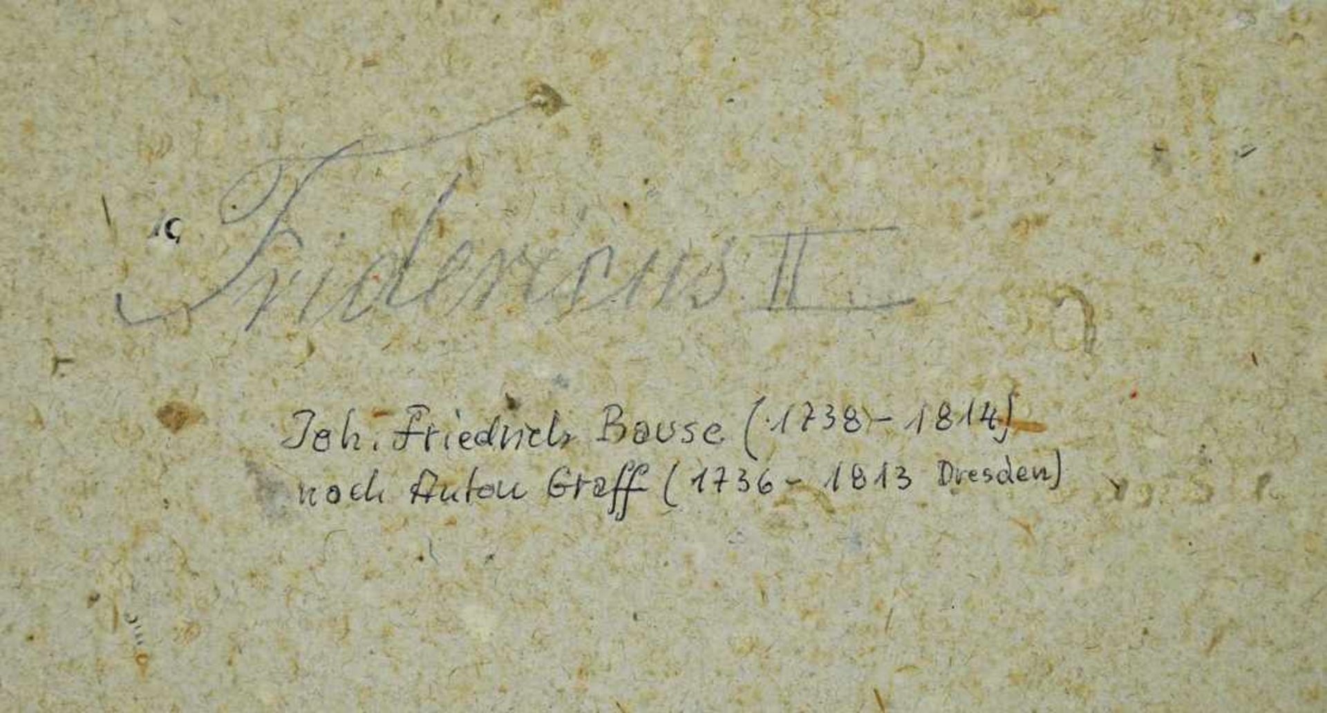 PORTRAIT "Friederich der Grosse", bez. "Fridericus II.", in Dreiviertelperspektive in Oval, nach - Image 4 of 5