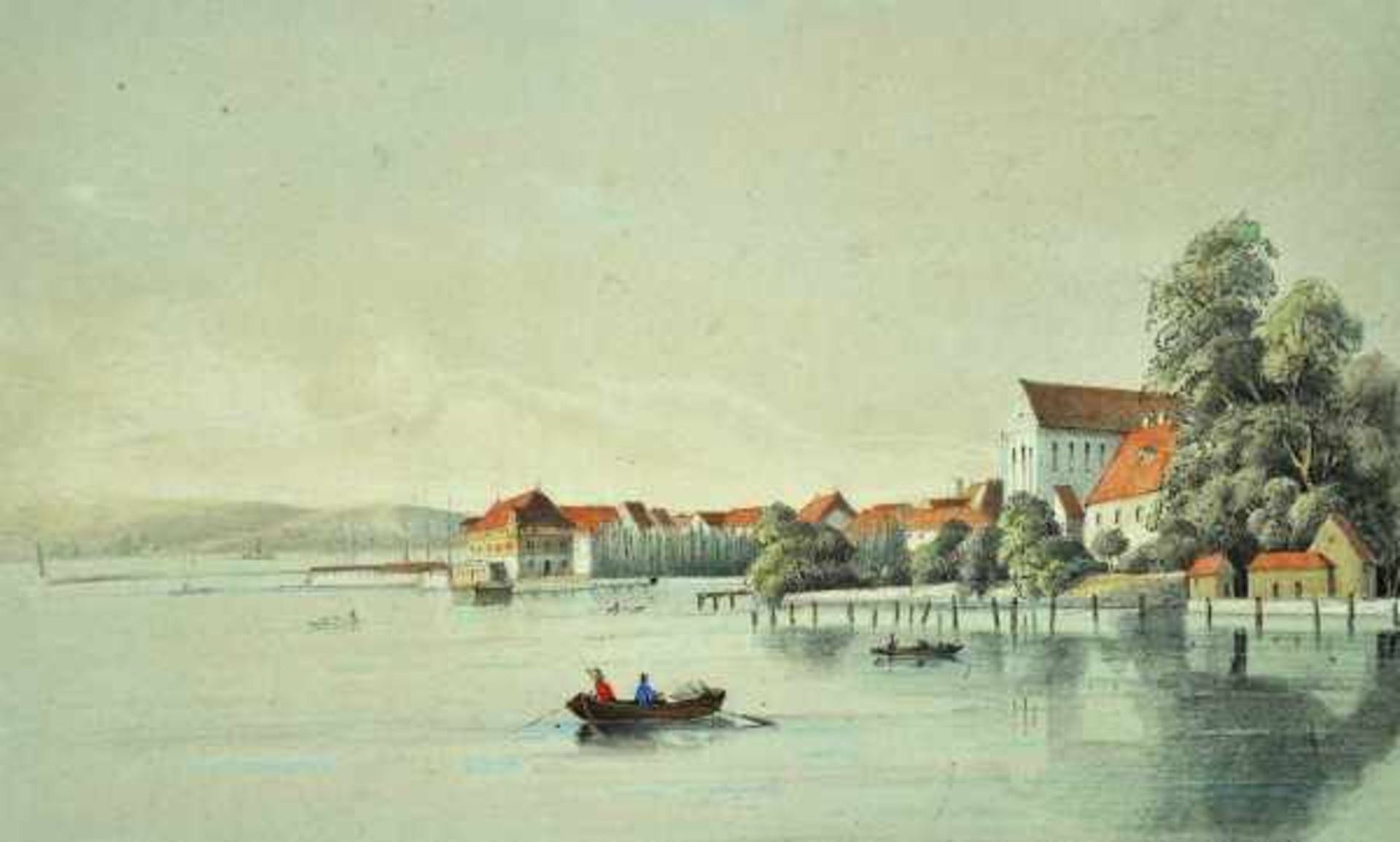 ANSICHT KONSTANZ "Dominikaner Insel", Ansicht von der Seestraße auf die Dominikaner Insel mit