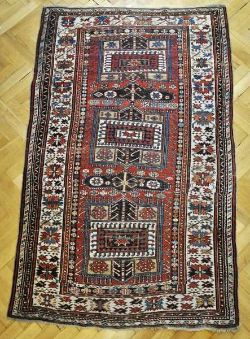 SHIRVAN antik, Russland, um 1900, 225x140cm, Flur red.