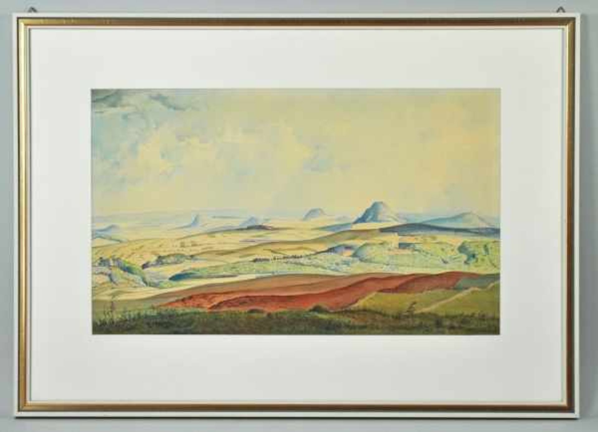 MÖRITZ Karl (1896 München - 1963 Blumenfeld) "Weite Landschaft" mit Feldern, Wäldern u. - Image 2 of 3