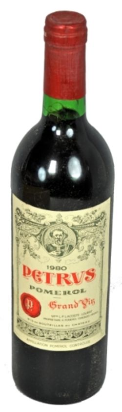 CHATEAU PETRUS 1980, 0,75l, Grand Vin, Pomerol, 1 Flasche, Füllhöhe "lower neck", Etikett gut-sehr