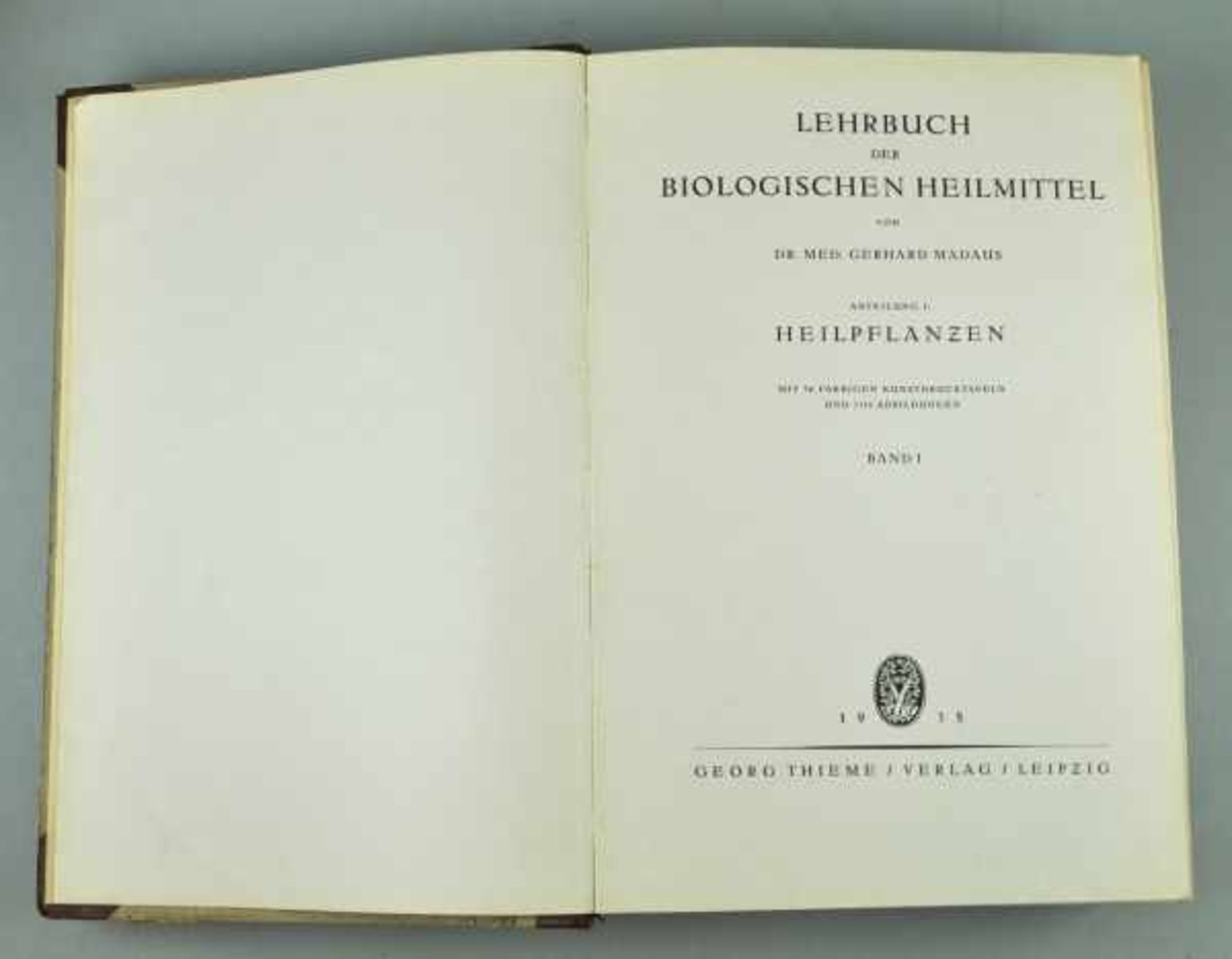 HEILMITTEL Madaus, Gerhard: "Lehrbuch der biologischen Heilmittel", in 3 Bänden plus Registerband, - Bild 2 aus 8