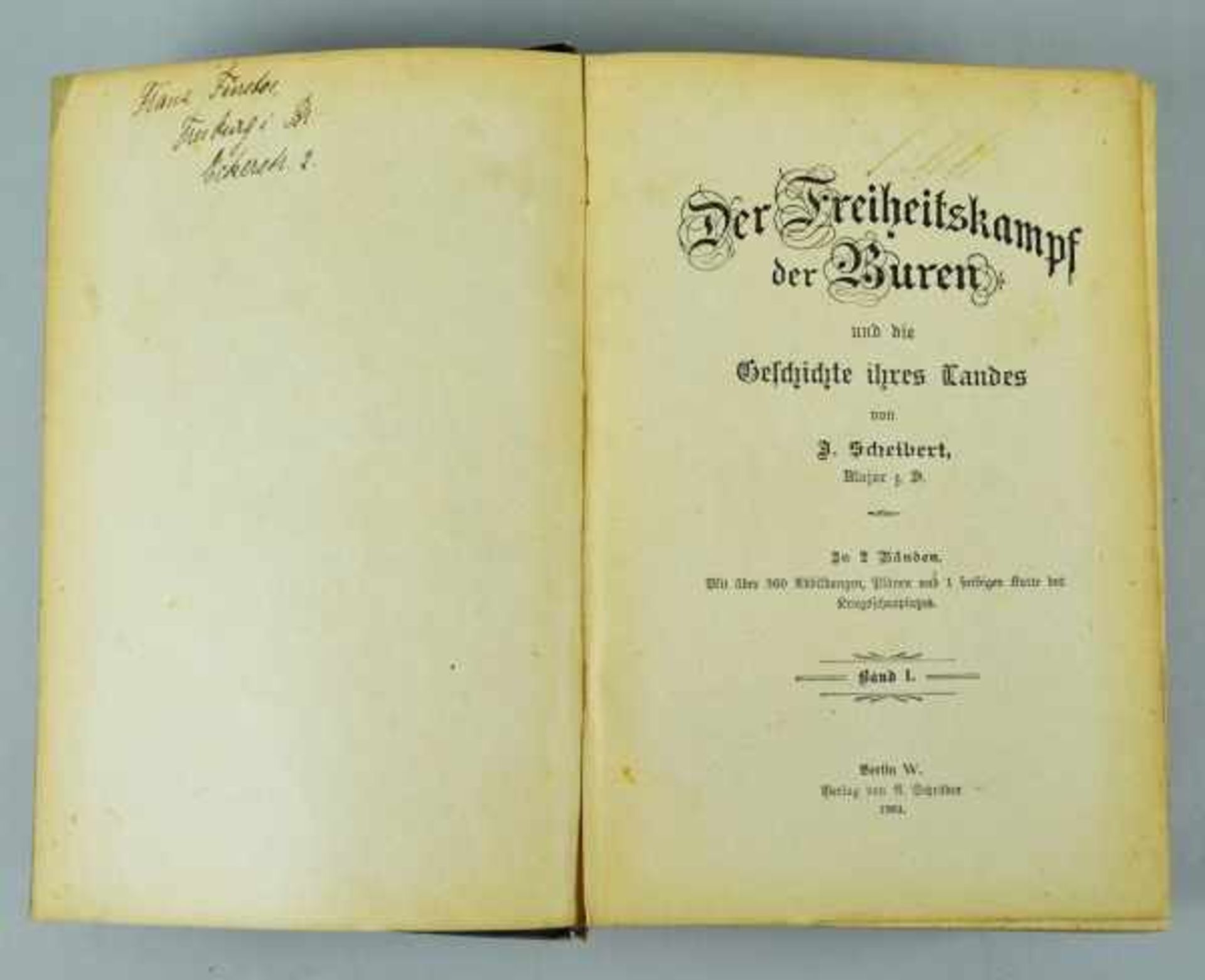 BUREN Scheibert, J.: "Der Freiheitskampf der Buren und die Geschichte ihres Landes", zwei Bände in - Bild 2 aus 3