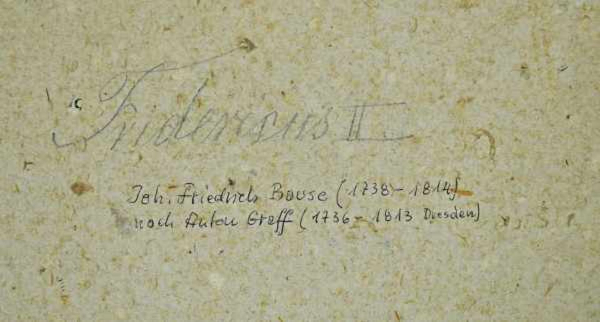 PORTRAIT "Friederich der Grosse", bez. "Fridericus II.", in Dreiviertelperspektive in Oval, nach - Image 5 of 5