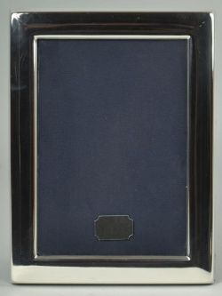 BILDERRAHMEN rechteckig, mit Samtrücken, Sterlingsilber, Sheffield, 1995, 16x12cm, in passender