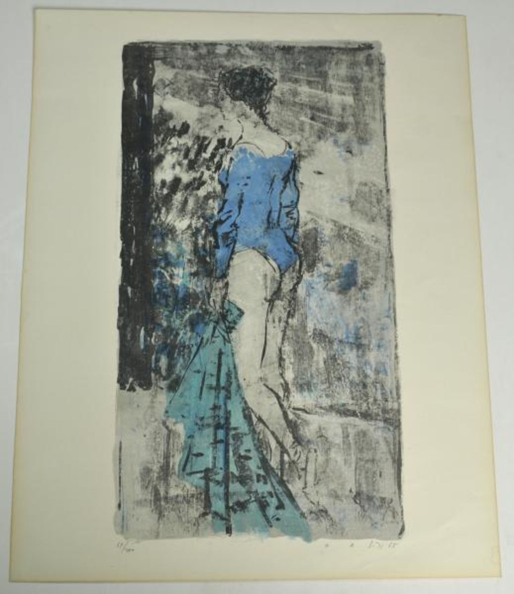 SIGG Hermann Albert (1924 Zürich) 2 Farblithographien: "Ballerina" in blauem Body, Ex. 64/200, - Bild 5 aus 6