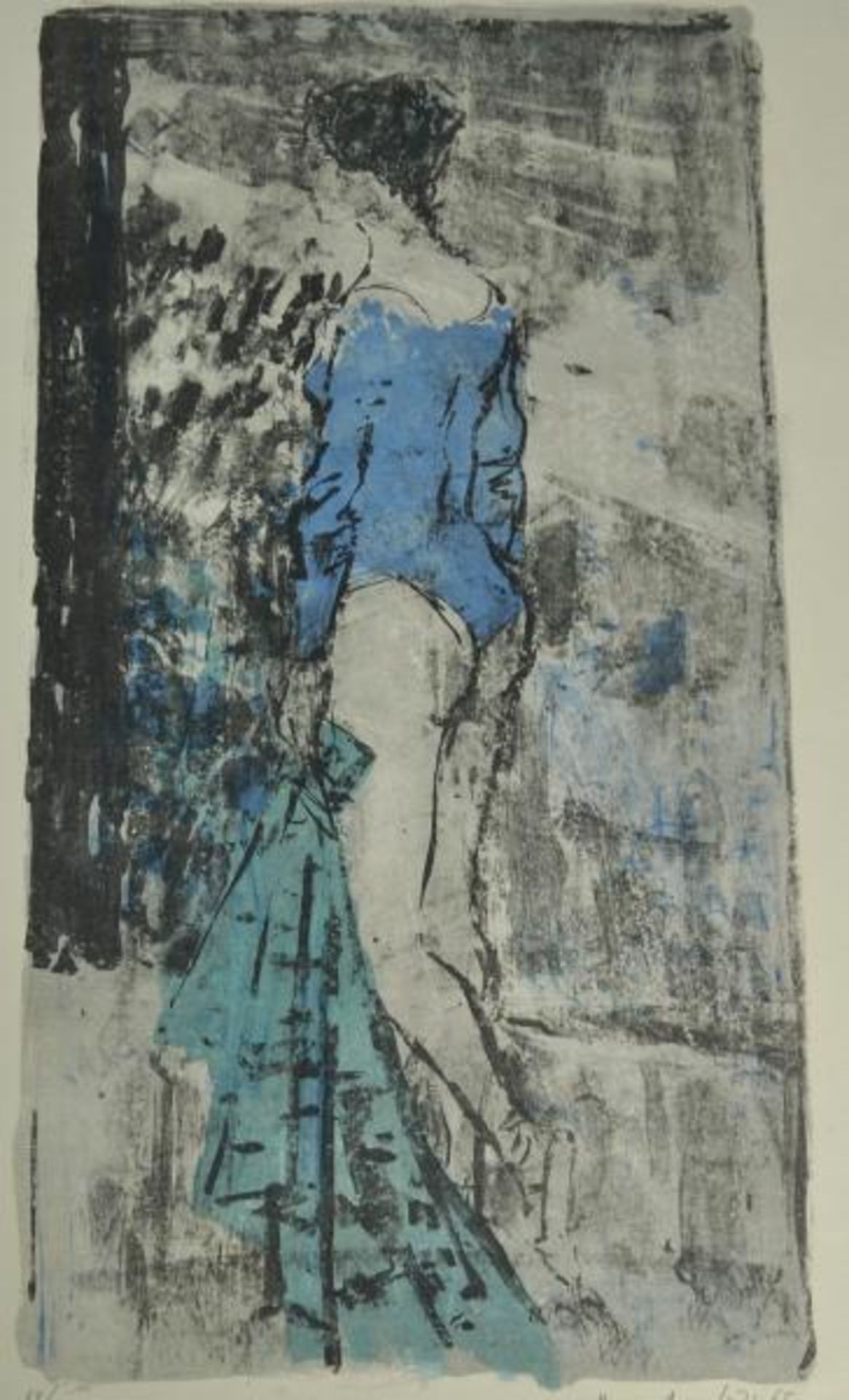 SIGG Hermann Albert (1924 Zürich) 2 Farblithographien: "Ballerina" in blauem Body, Ex. 64/200, - Bild 4 aus 6