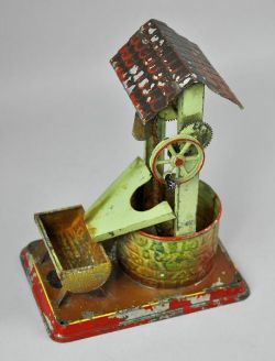 SCHÖPFBRUNNEN Firma Doll, 1930/50er Jahre, 20x16x10cm, *Farbaplatzungen