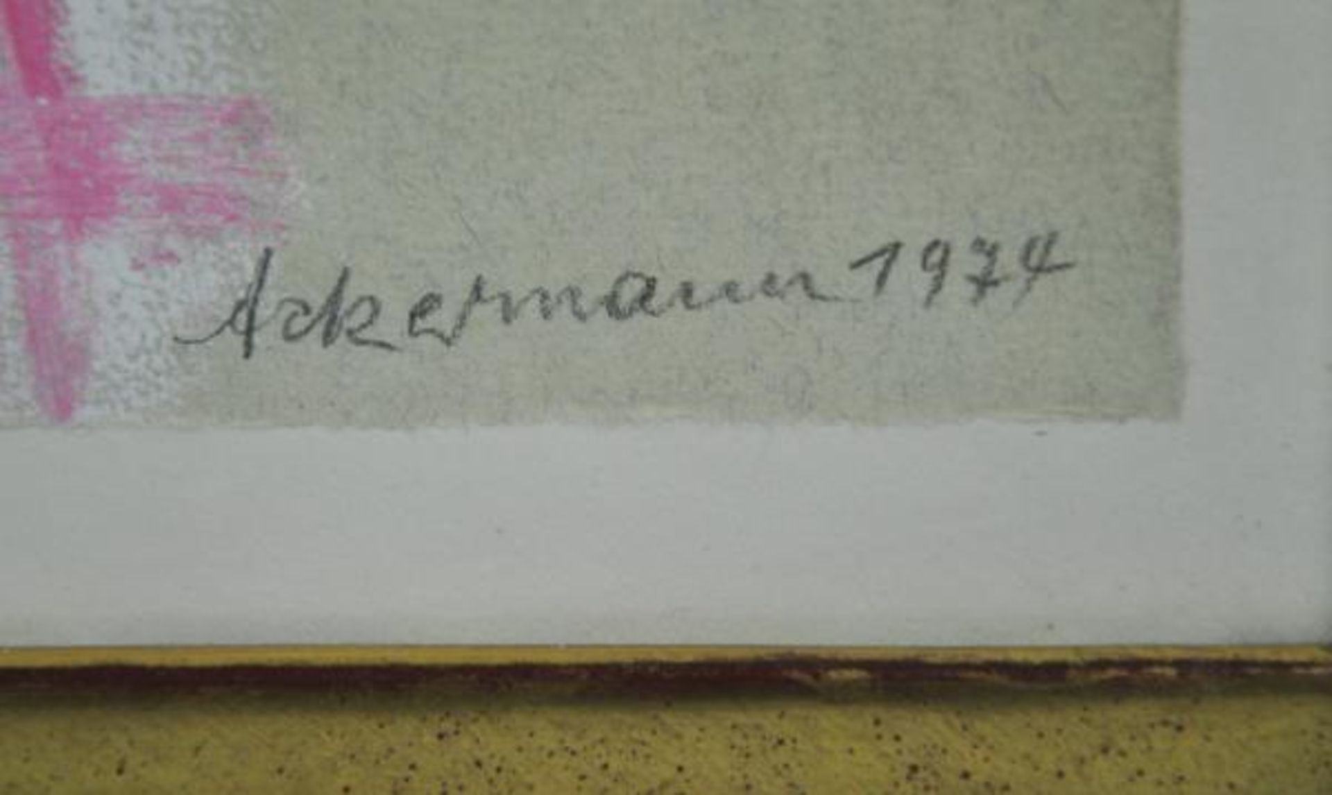 ACKERMANN Max (1887 Berlin - 1975 Unterlengenhardt) "Gegenstandslose Komposition", in rosa, weiß - Image 3 of 3