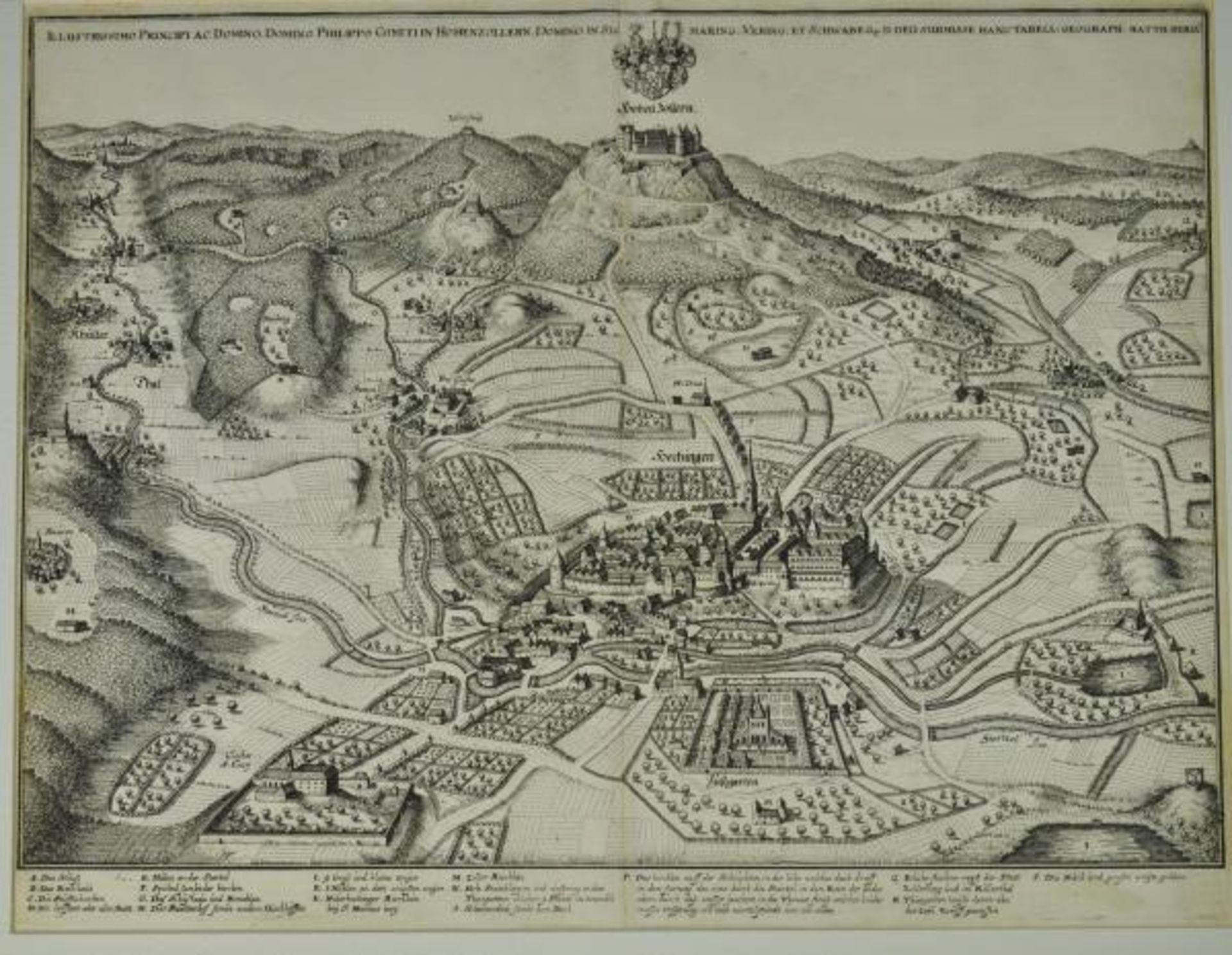 BURG HOHENZOLLERN Gesamtansicht aus der Vogelschau mit Burg Hohenzollern und der Umgebung(
