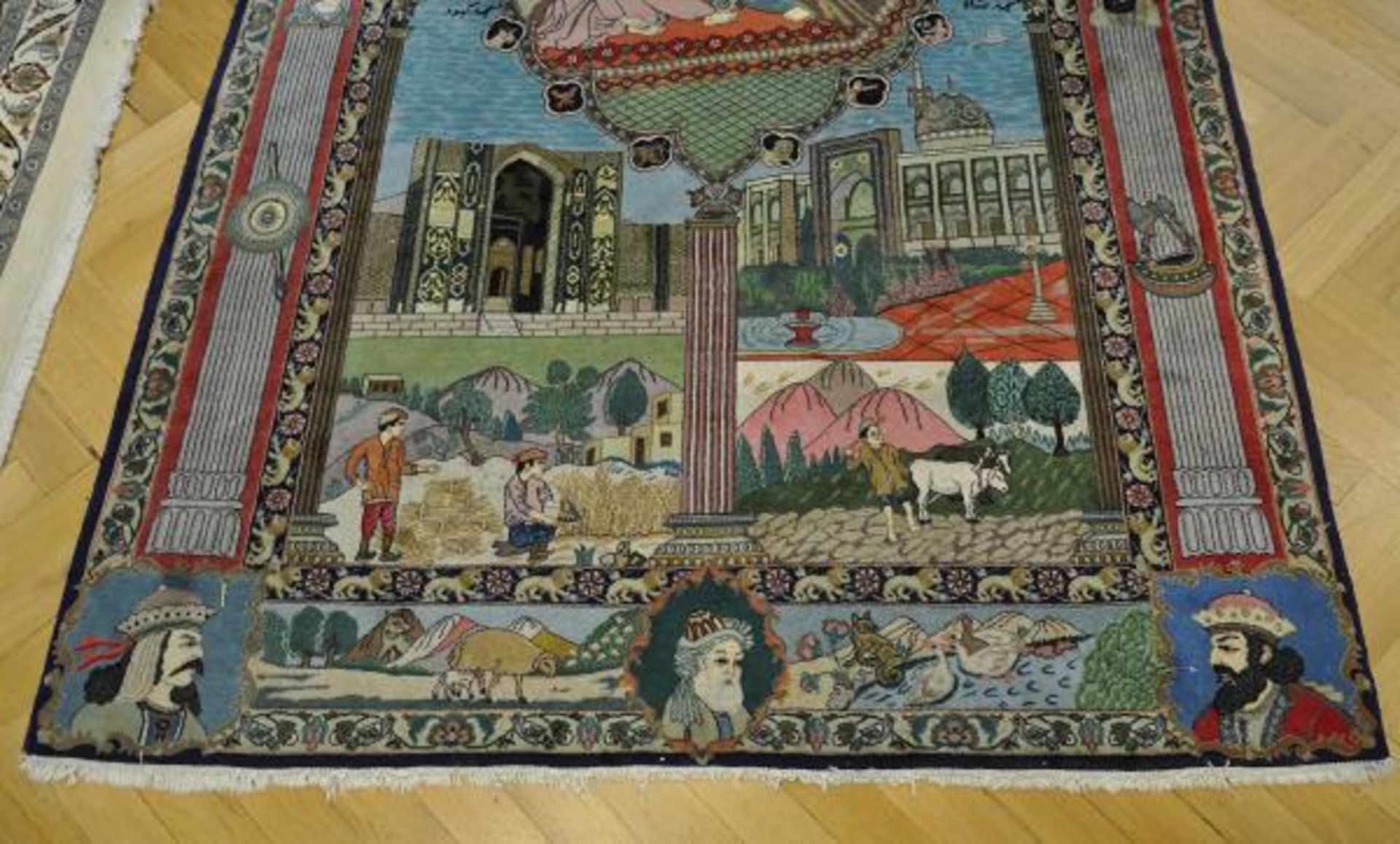 TÄBRIS Persien, Geschichte der Vier JAhreszeiten mit Propheten, 260x160cm, gut erhalten - Image 2 of 3